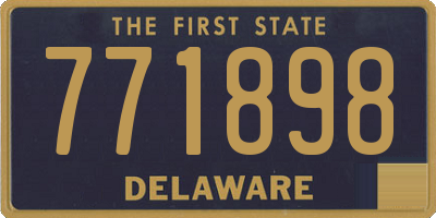 DE license plate 771898