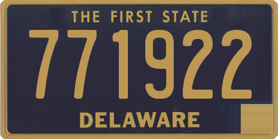 DE license plate 771922