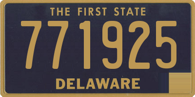 DE license plate 771925