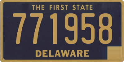 DE license plate 771958