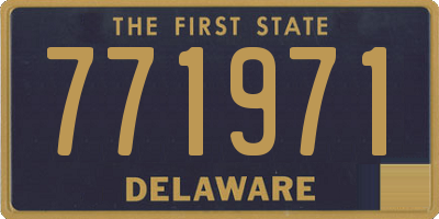 DE license plate 771971