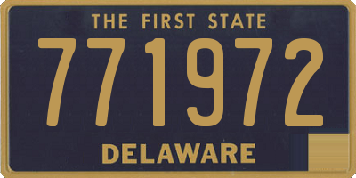 DE license plate 771972