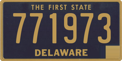 DE license plate 771973