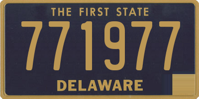 DE license plate 771977