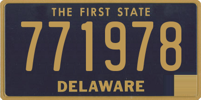 DE license plate 771978