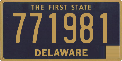 DE license plate 771981