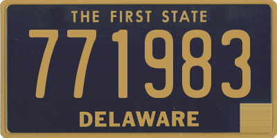 DE license plate 771983
