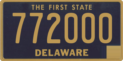 DE license plate 772000