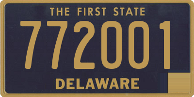 DE license plate 772001