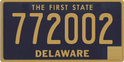 DE license plate 772002