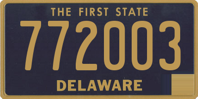 DE license plate 772003