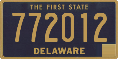 DE license plate 772012