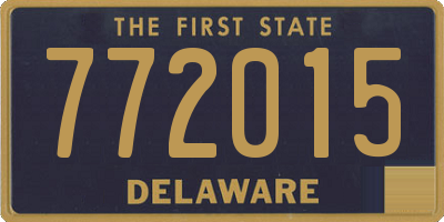 DE license plate 772015