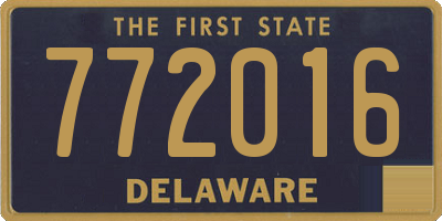 DE license plate 772016