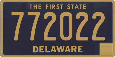 DE license plate 772022