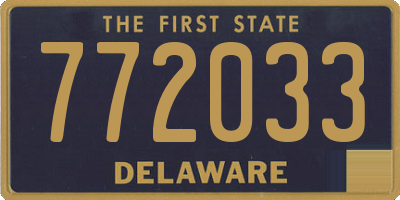 DE license plate 772033