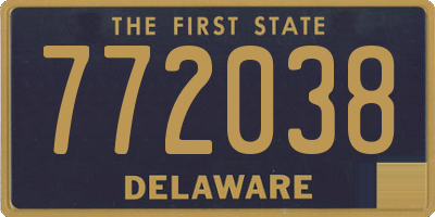 DE license plate 772038