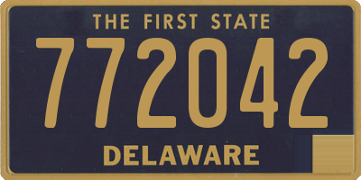 DE license plate 772042