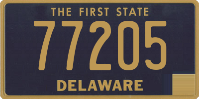 DE license plate 77205