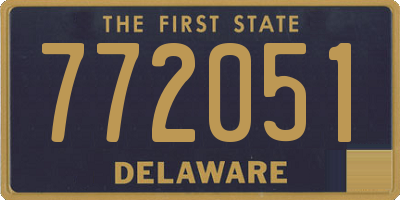 DE license plate 772051