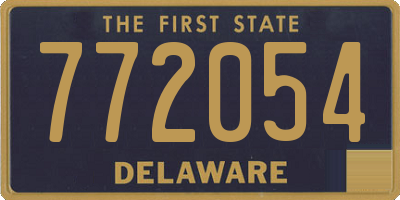 DE license plate 772054