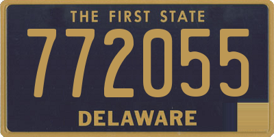 DE license plate 772055