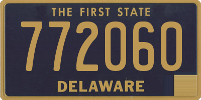 DE license plate 772060