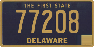 DE license plate 77208