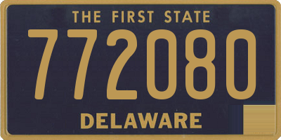 DE license plate 772080