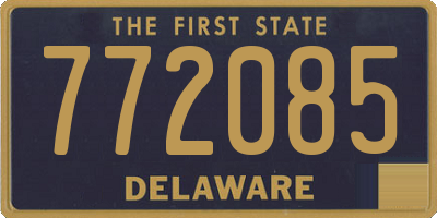 DE license plate 772085
