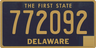 DE license plate 772092