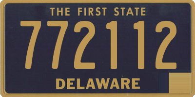 DE license plate 772112