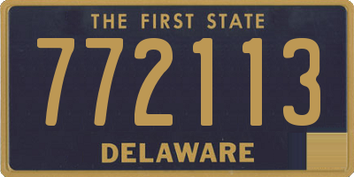 DE license plate 772113