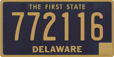 DE license plate 772116