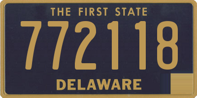 DE license plate 772118