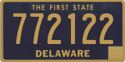 DE license plate 772122