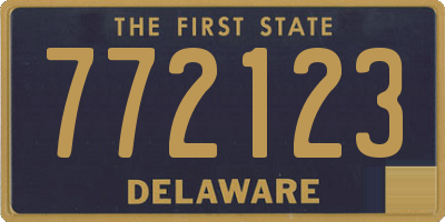 DE license plate 772123