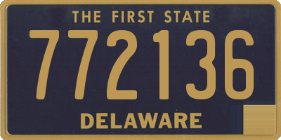 DE license plate 772136