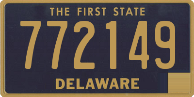 DE license plate 772149