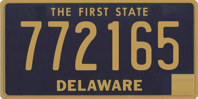 DE license plate 772165