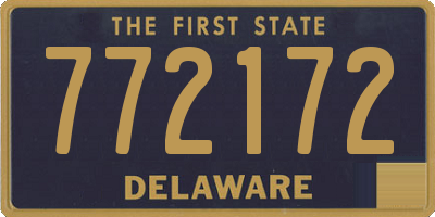 DE license plate 772172