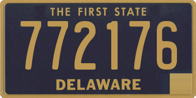 DE license plate 772176
