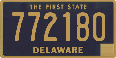 DE license plate 772180