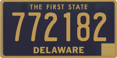 DE license plate 772182