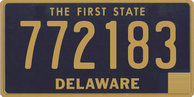 DE license plate 772183