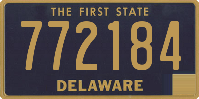 DE license plate 772184