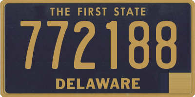 DE license plate 772188