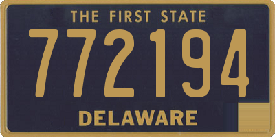 DE license plate 772194