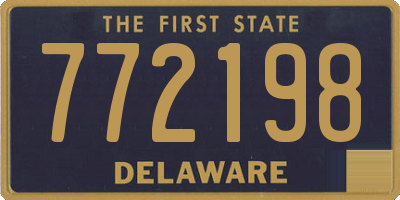DE license plate 772198