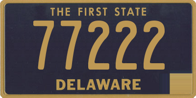DE license plate 77222